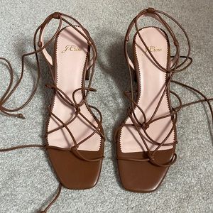 Ankle lace-up sandals